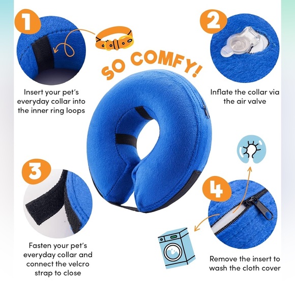 Benchmate Inflatable protective dog & cat collar, size medium, NIB. - Picture 8 of 15